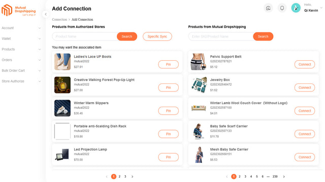 App Product Connection Action