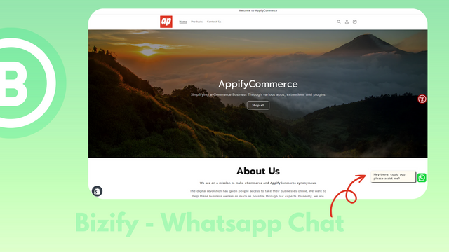 Chat do Whatsapp para a vitrine da Shopify
