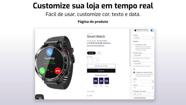 Preveja mudanças em tempo real antes de alterar sua loja