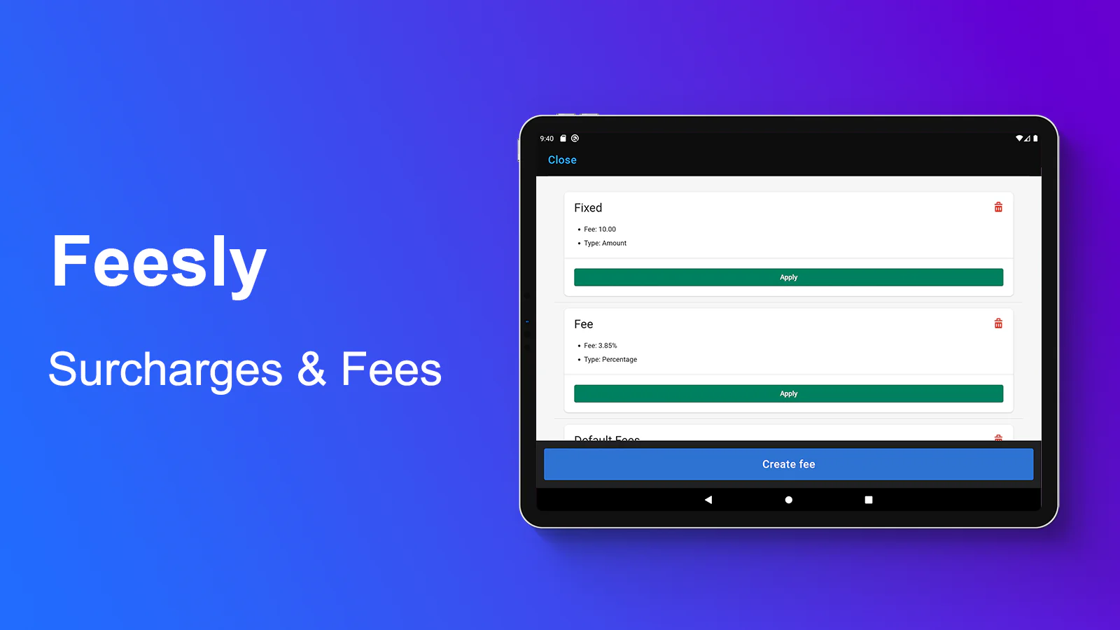 List of fees