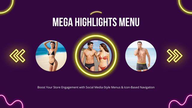 Mega Highlights Menu - Dynamiska navigeringsalternativ