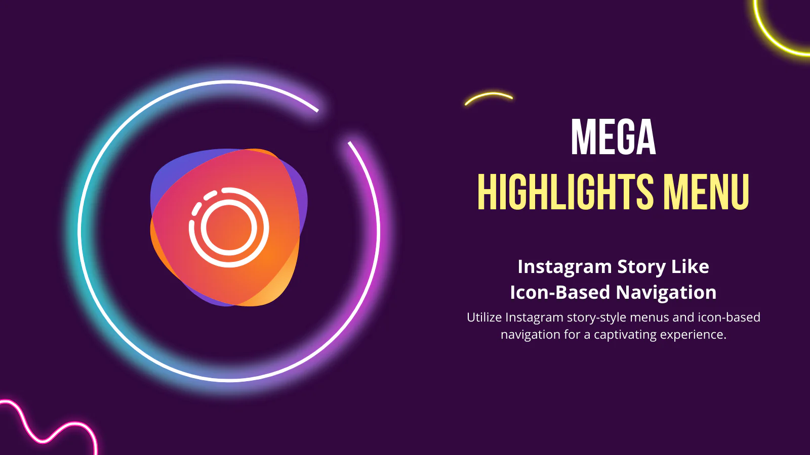 Mega Highlights Menu - Menus Inspirados em Redes Sociais