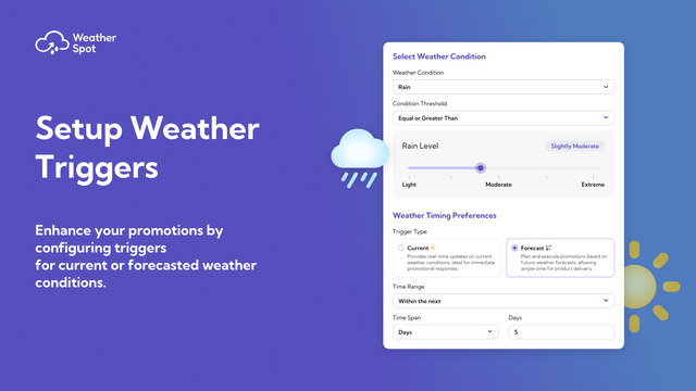 Configure Promotions for Current Or Forecasted Conditions