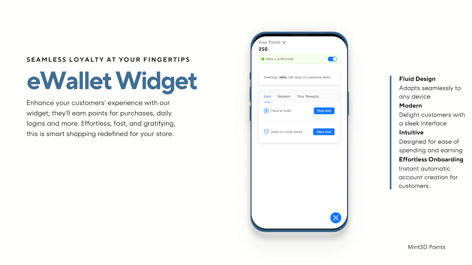 modern, fast, responsive and simple widget