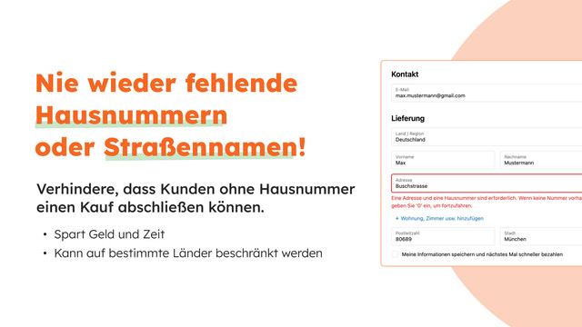 hausnummern validierung shopify