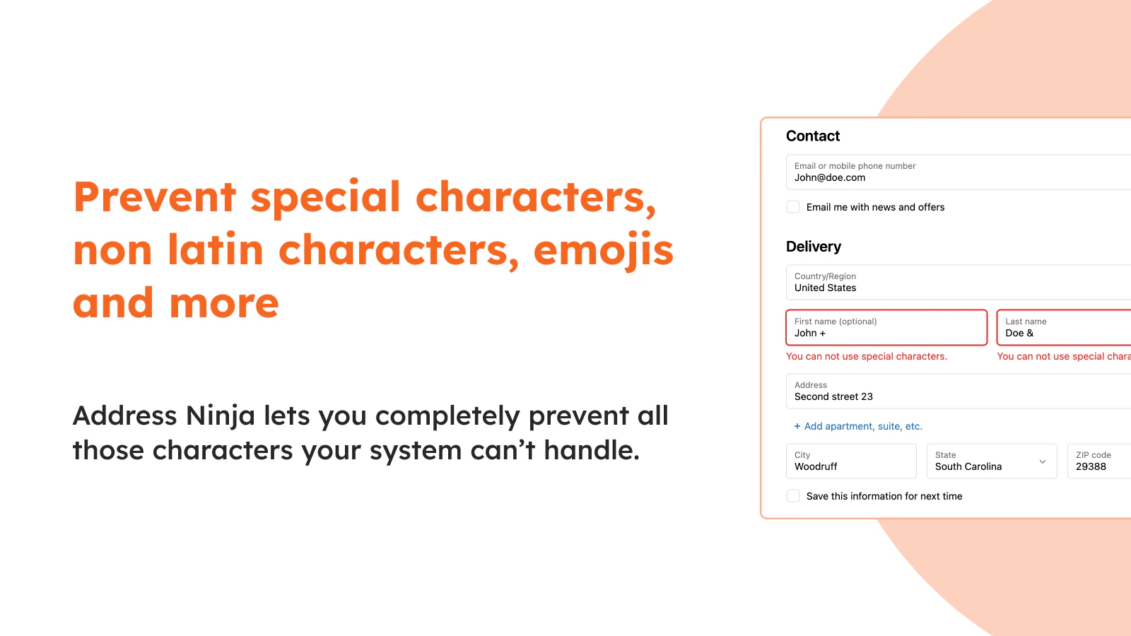 prevent special characters benefeits