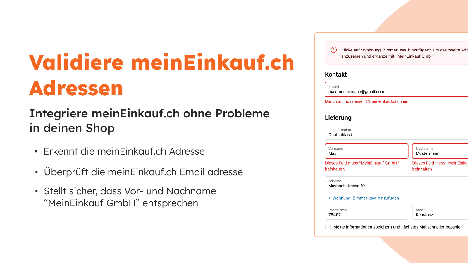 meineinkauf.ch validierung shopify