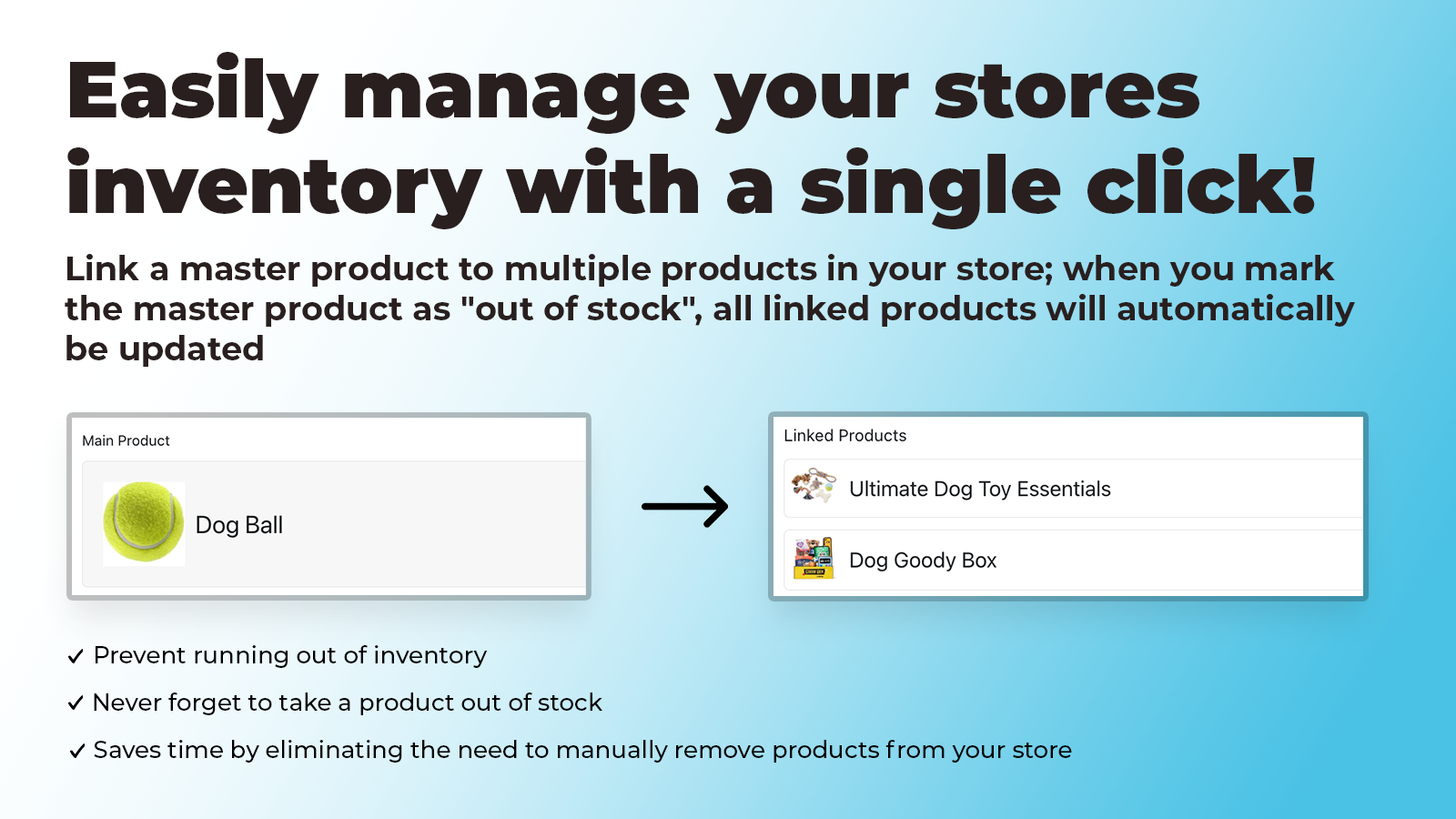 set product out of stock with one click