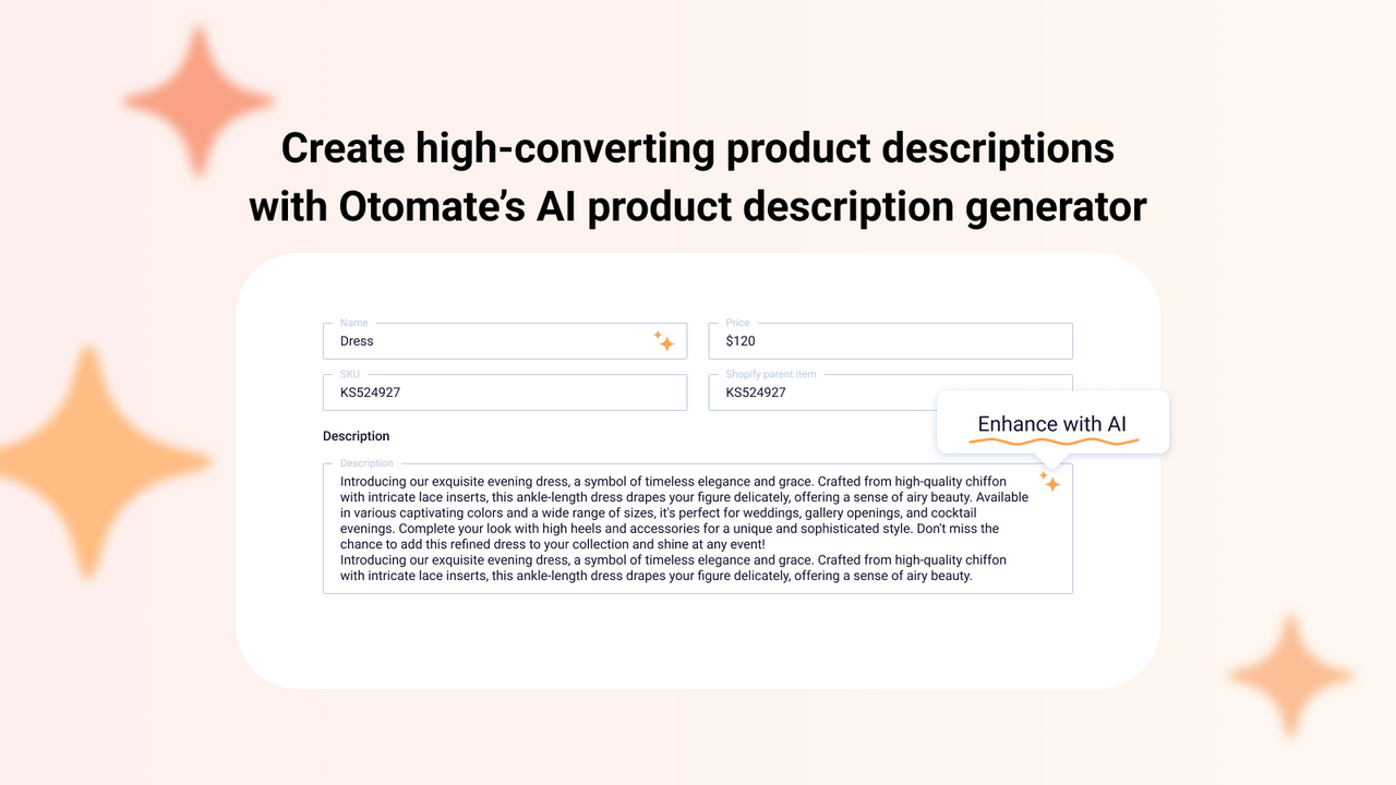 Create descriptions with AI product description generator