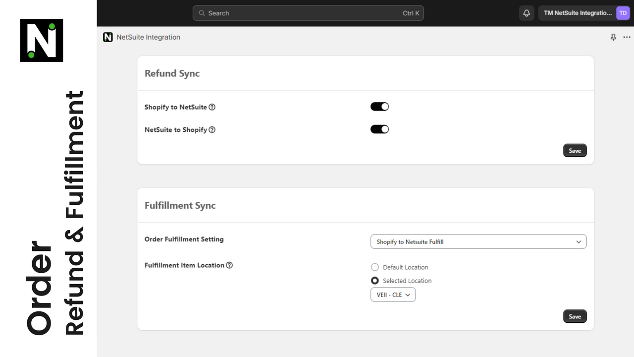 Order Refund & Fulfillment Sync