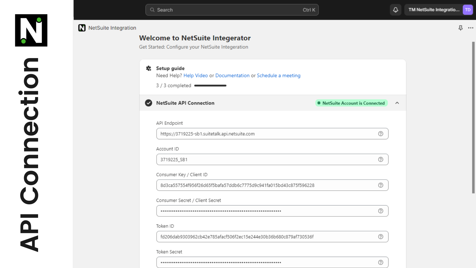 NetSuite API-forbindelse