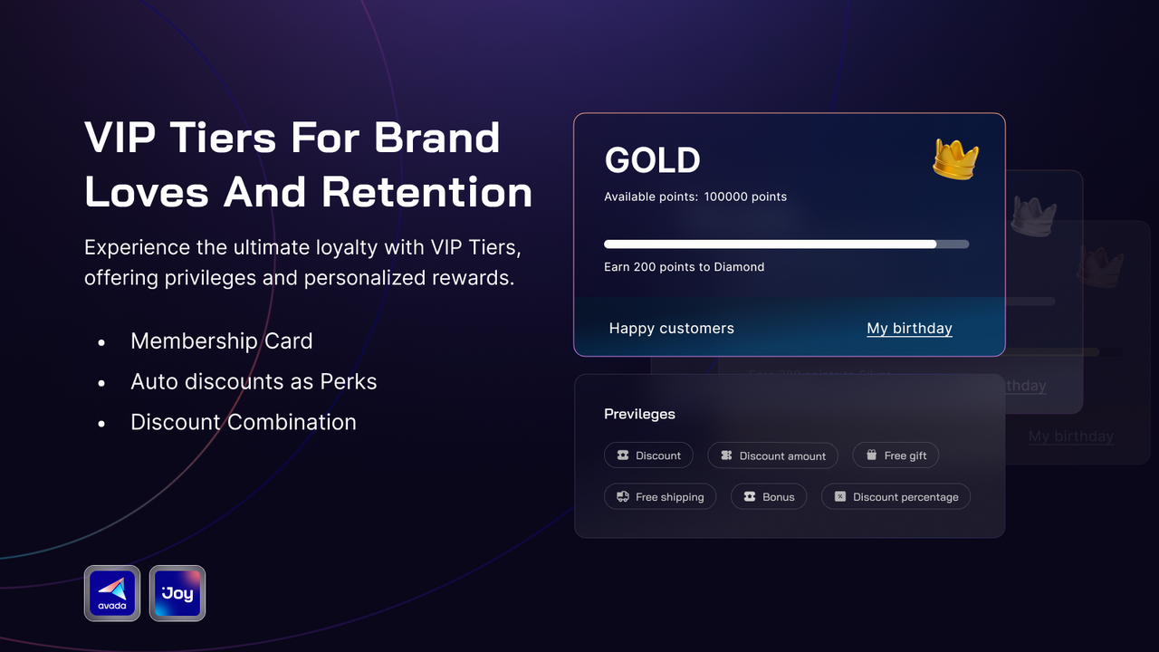 Let your customer enjoy their perks using VIP Tiers
