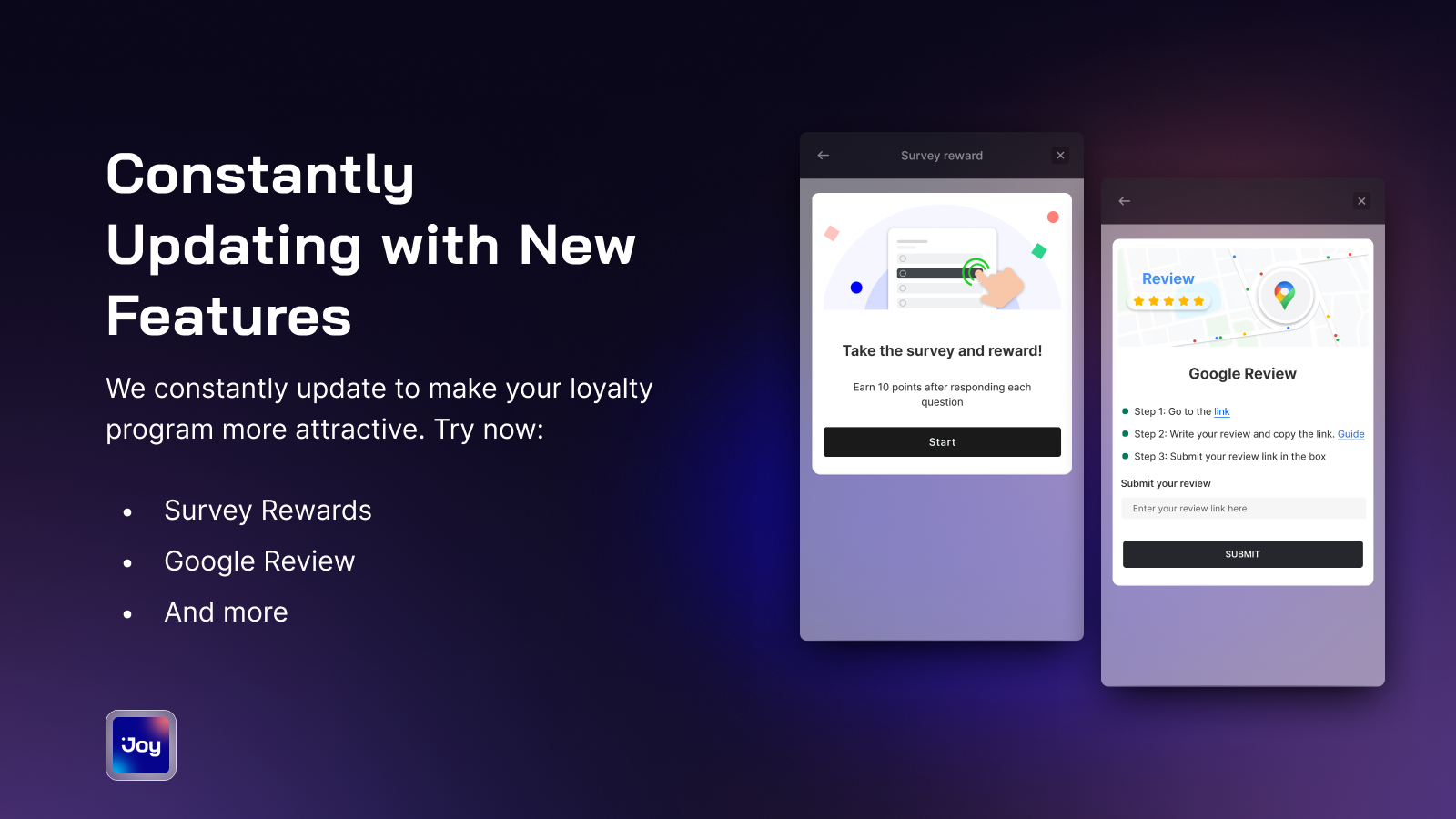 Joy: Rewards & Loyalty Program Screenshot