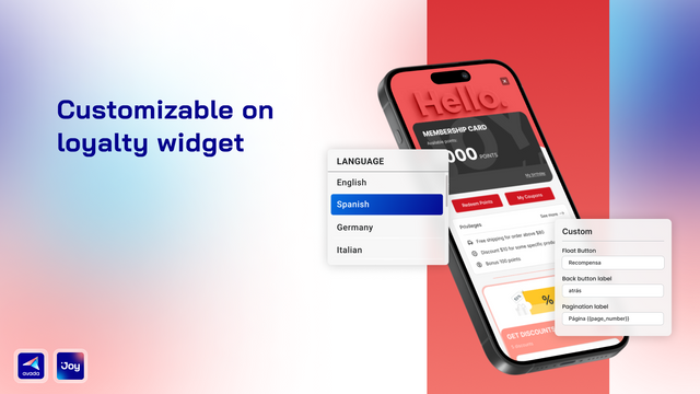 Customizable loyalty widget