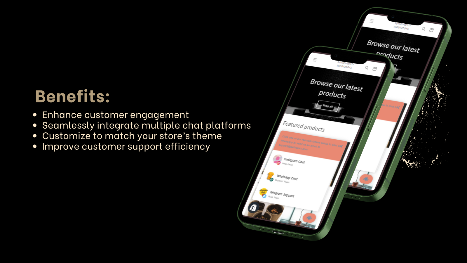 Configuraciones de SmartChat: General y personalización de cuenta.