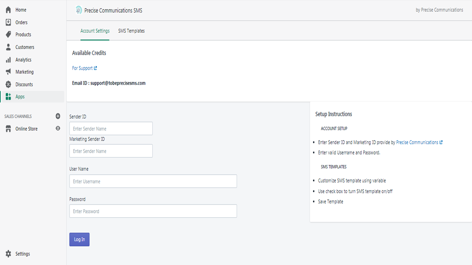 Configuración de la cuenta