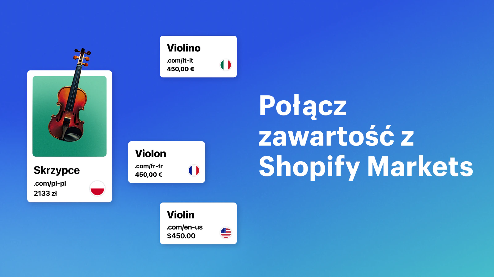 Połącz zawartość z Shopify Markets