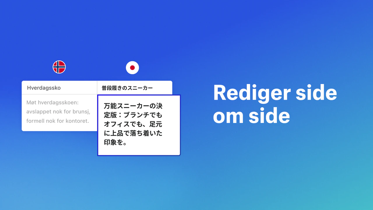 Rediger side om side