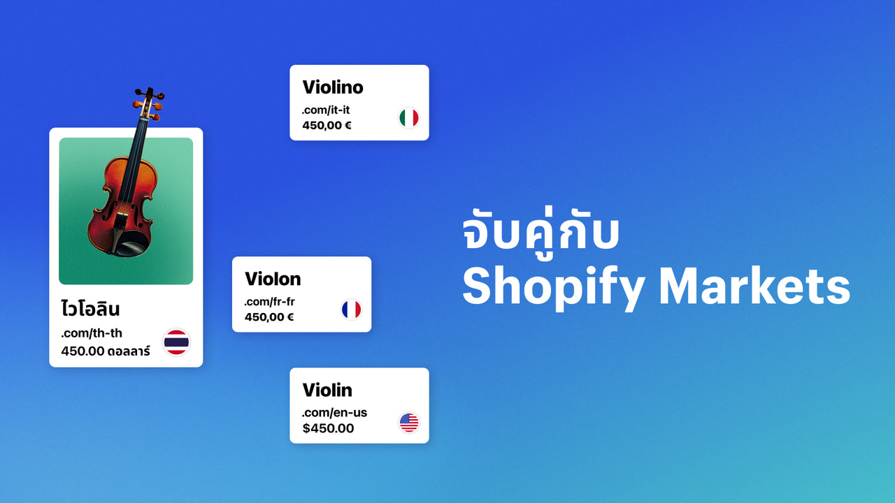 จับคู่กับ  Shopify Markets