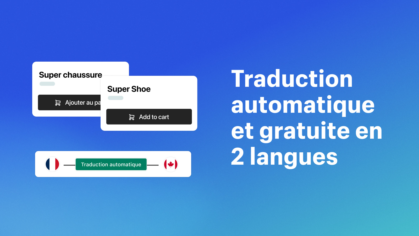 Traduction automatique et gratuite en 2 langues