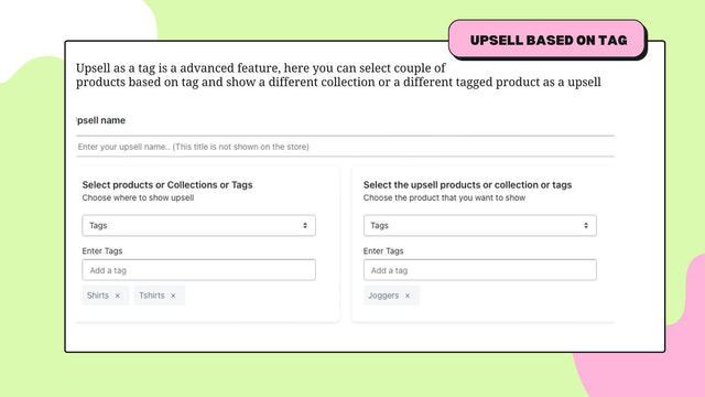 Upsell Maxx: Create upsell based on tags