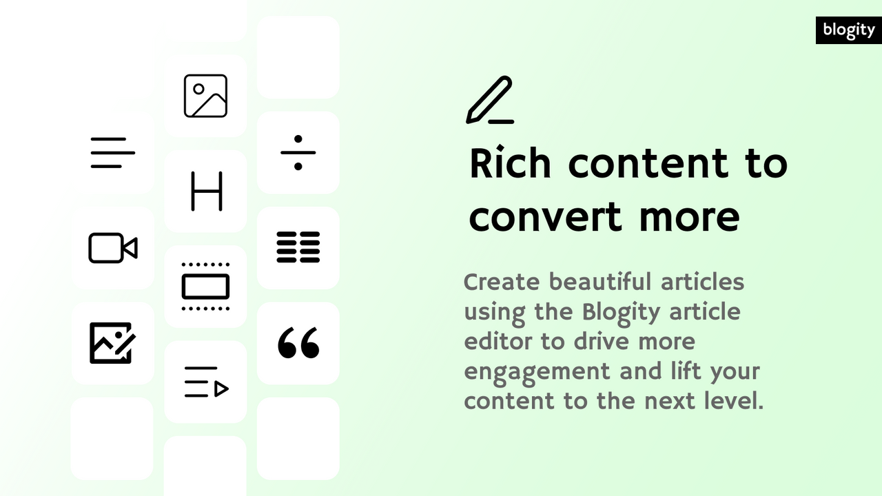 Create rich blog posts to help convert more sales