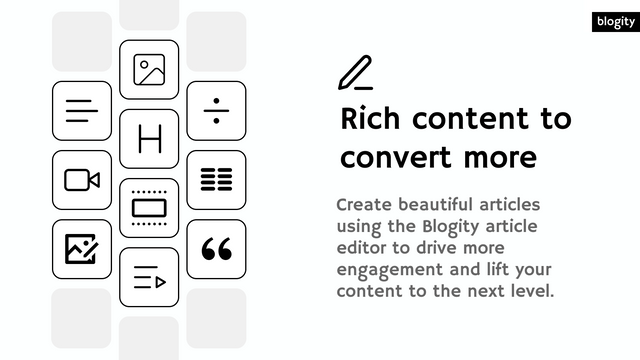 Rich content to convert more