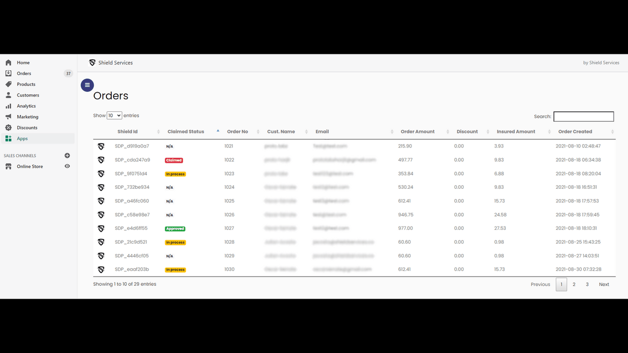 Handlarens Dashboard Orders Tab