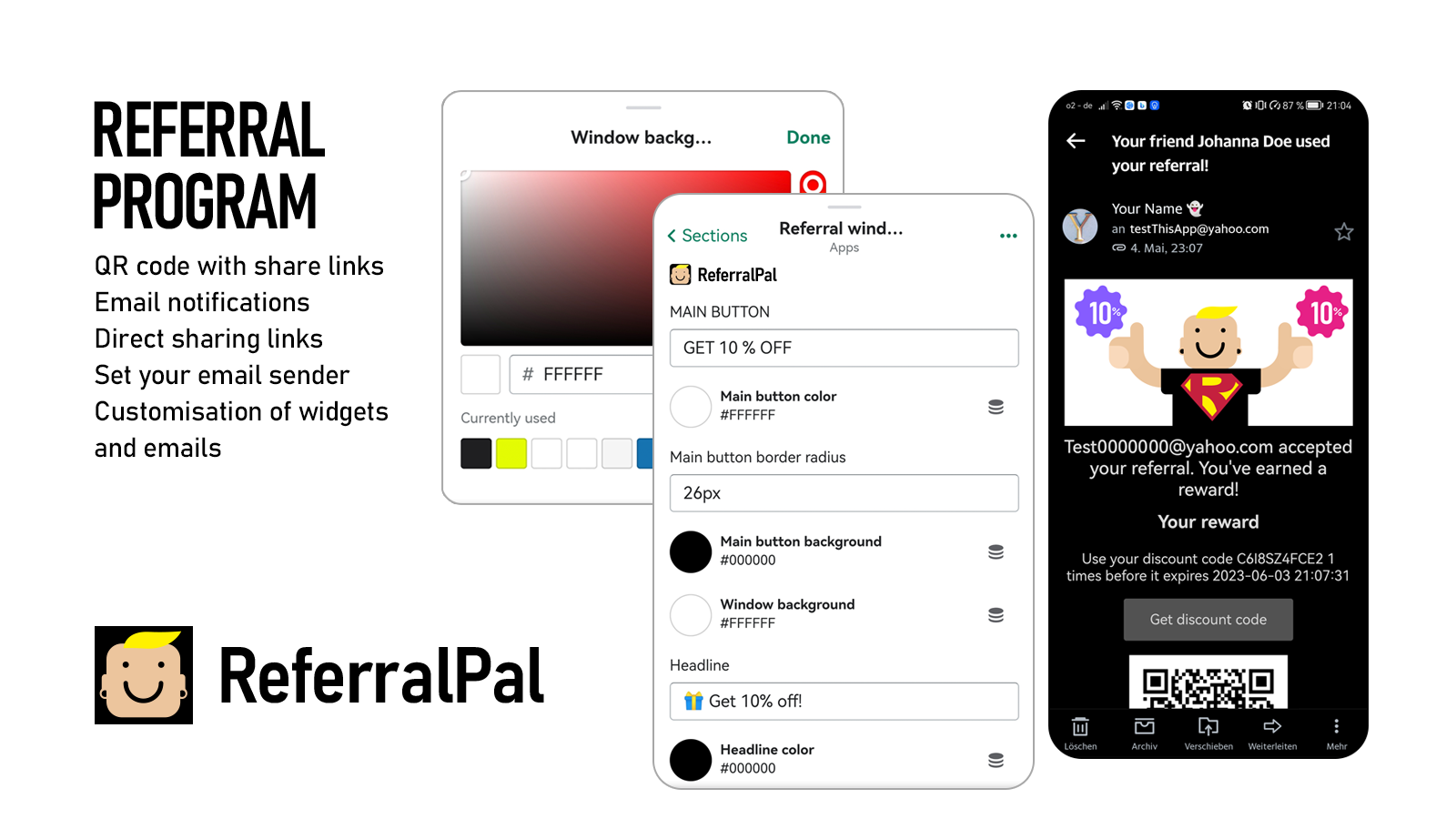 Meerdere beloningen, merkaanpassing, e-mailaanpassing