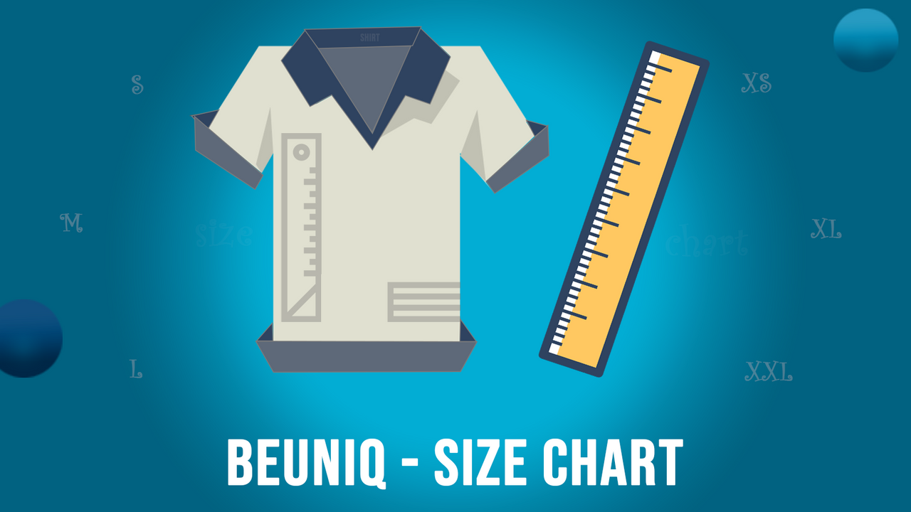 BeUniq ‑ Size Chart - Image, Video & PDF Size Chart to be shown in