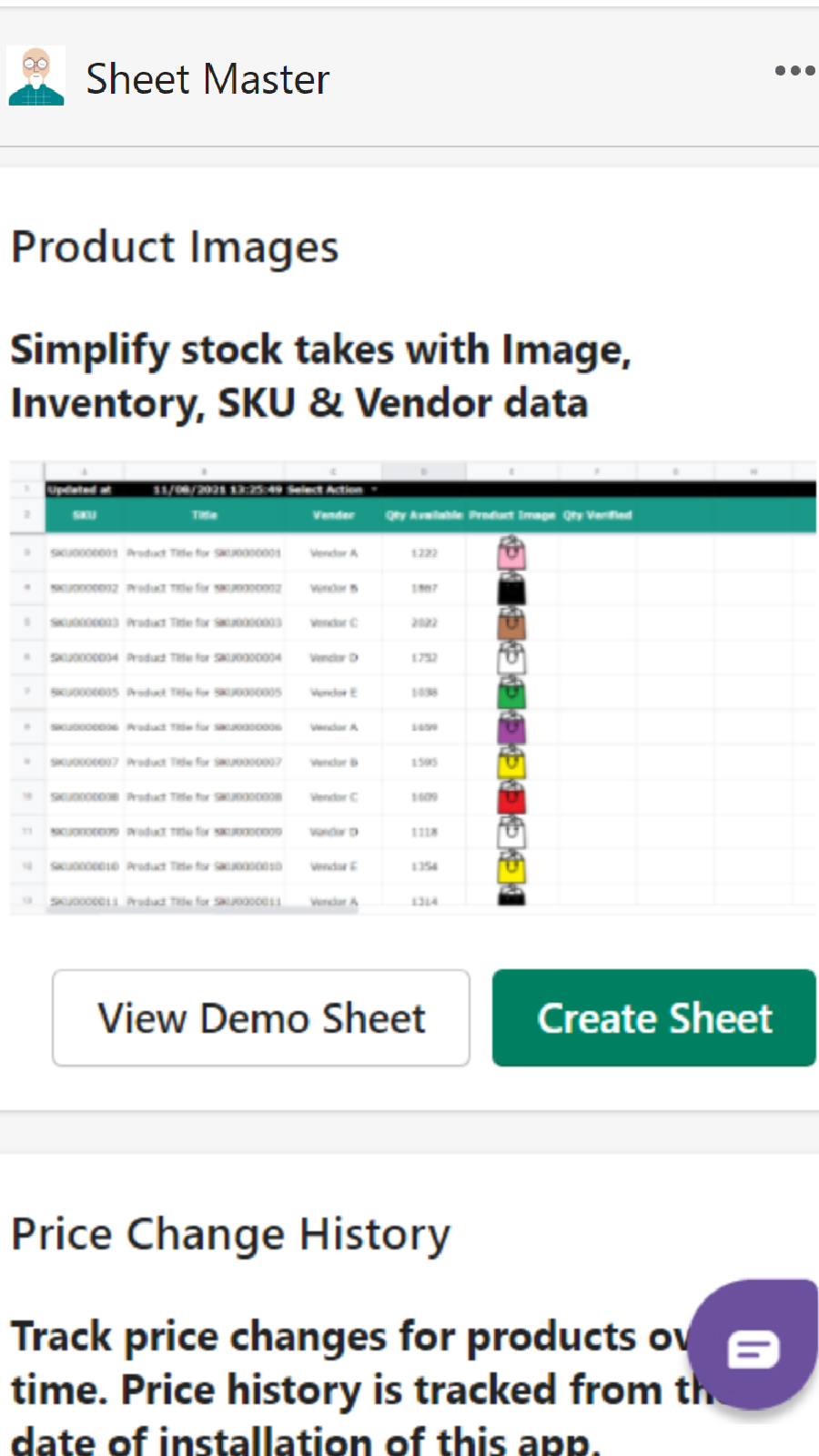 Sheet Master Screenshot