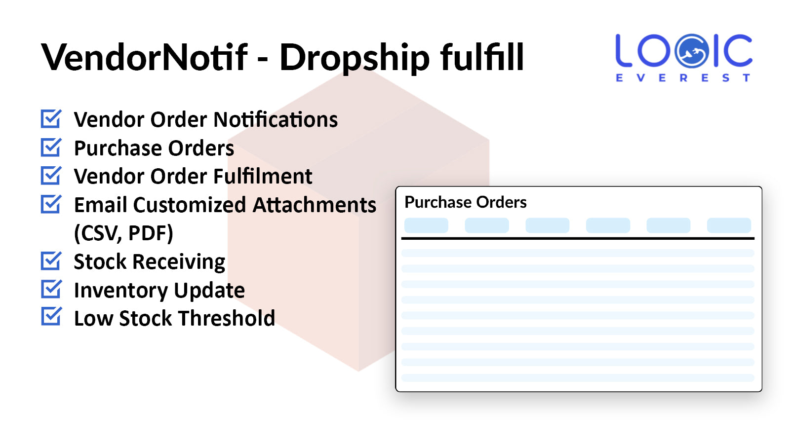 Vendor Notify ‑ Order Export Screenshot