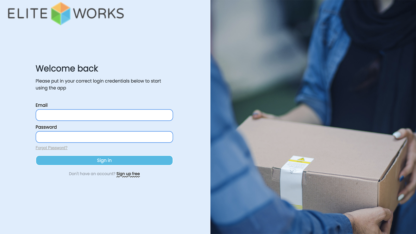 EliteWorks Shipping Screenshot