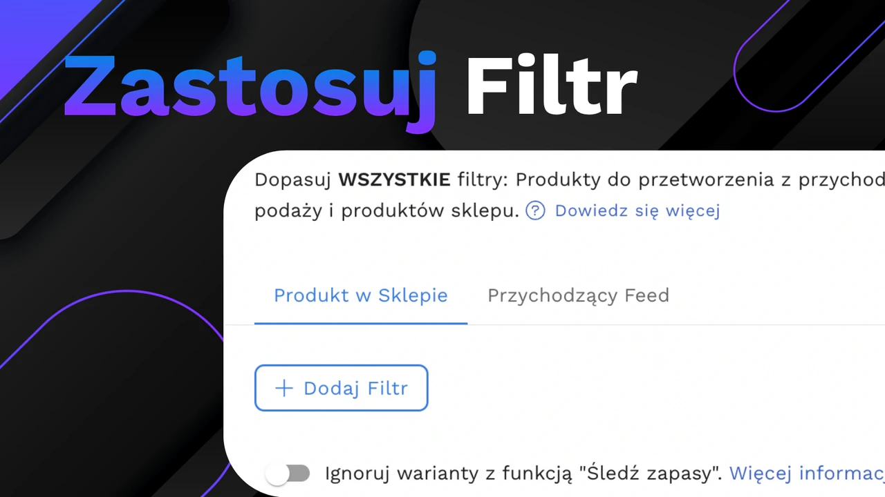 Filtruj produkty do aktualizacji