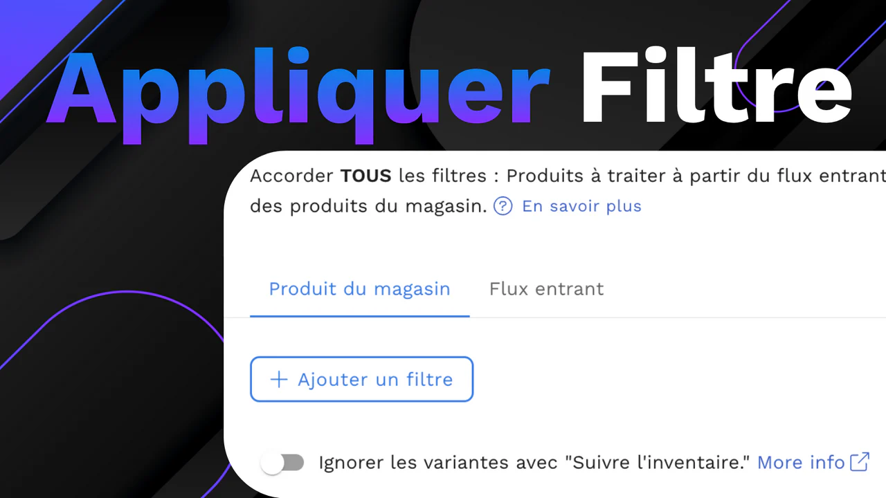 appliquer filtre