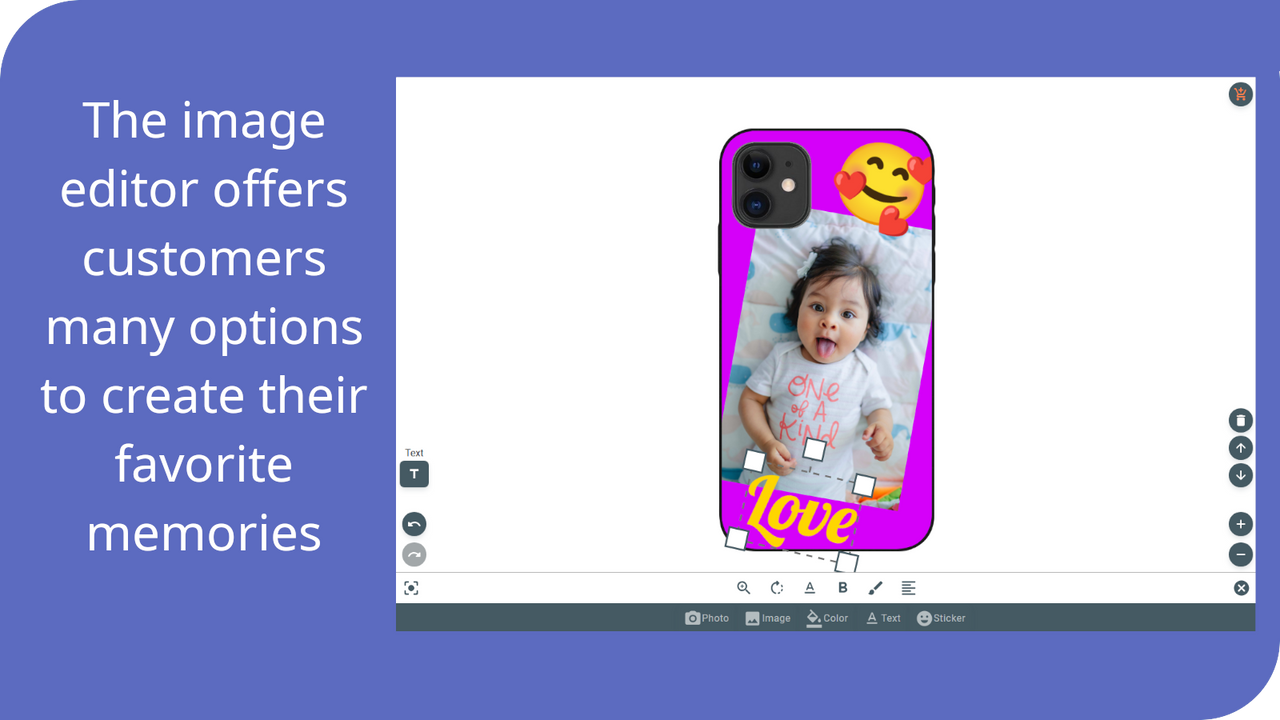 Image editor offers customers many options for personalization