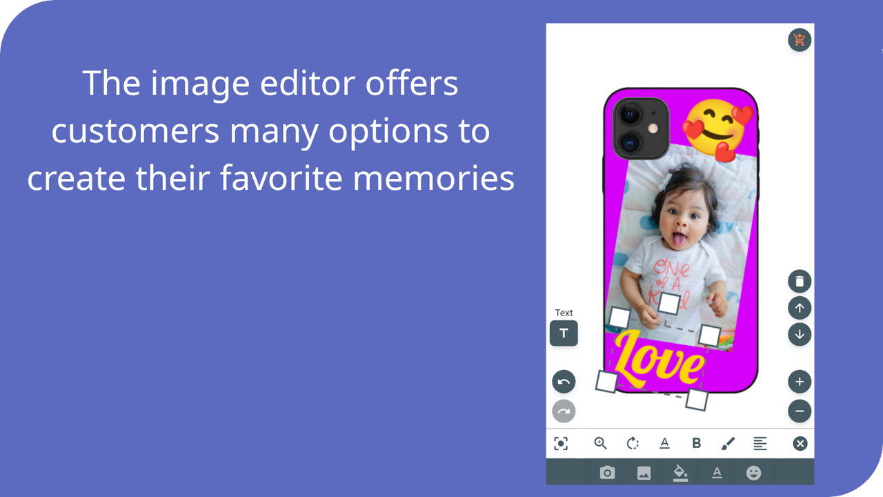 Image editor offers customers many options for personalization