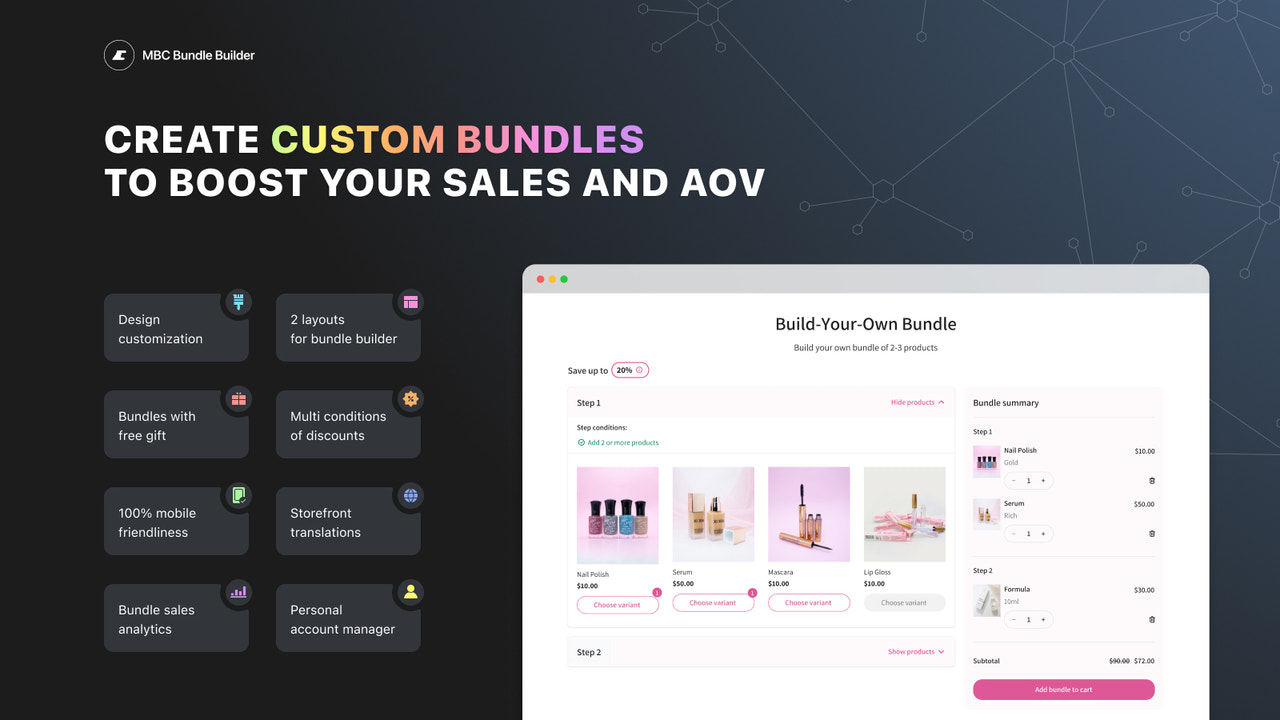 Create custom bundles to boost your sales and AOV