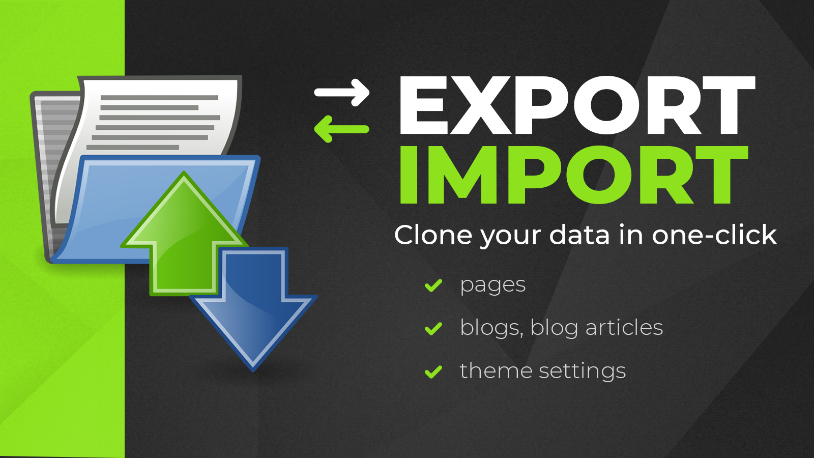 ExIm ‑ Export Import pages Screenshot