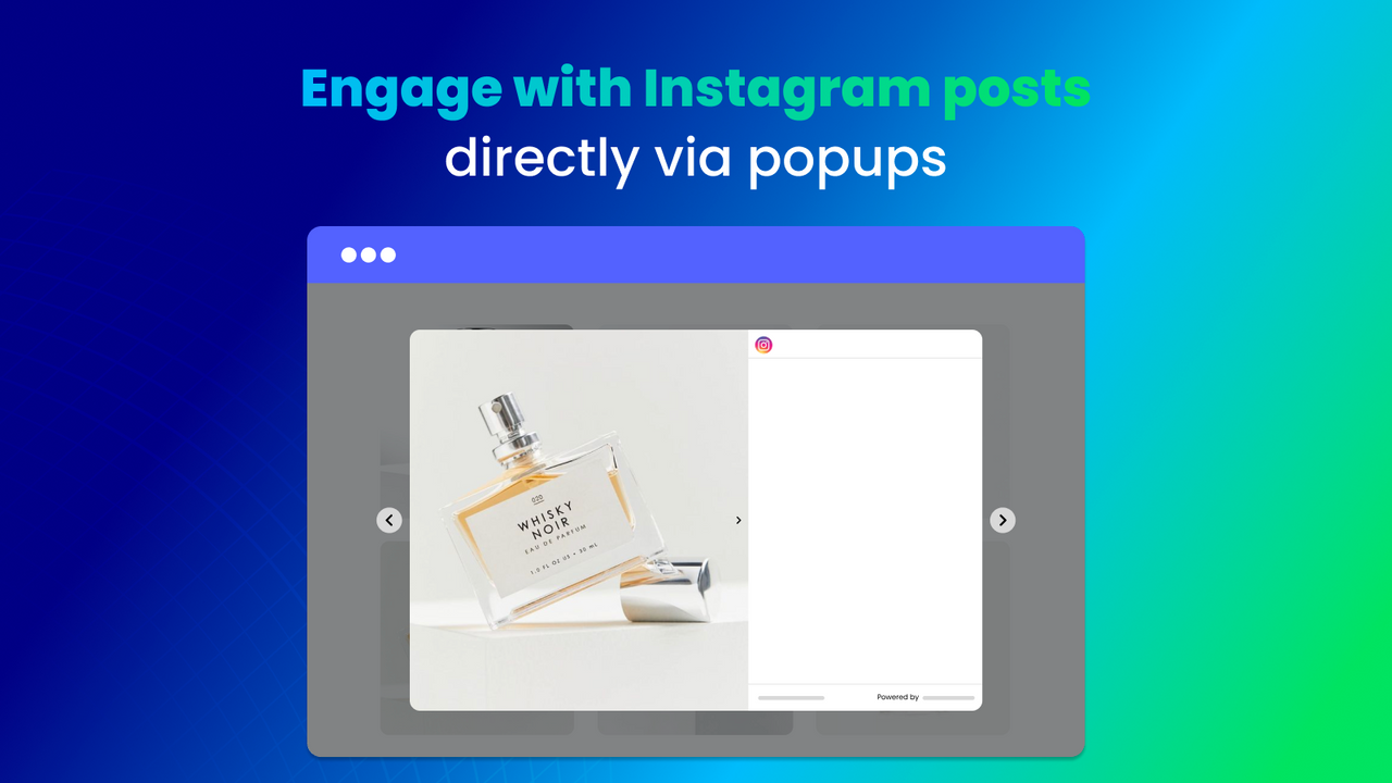 Interactúa con publicaciones de Instagram directamente a través de popups