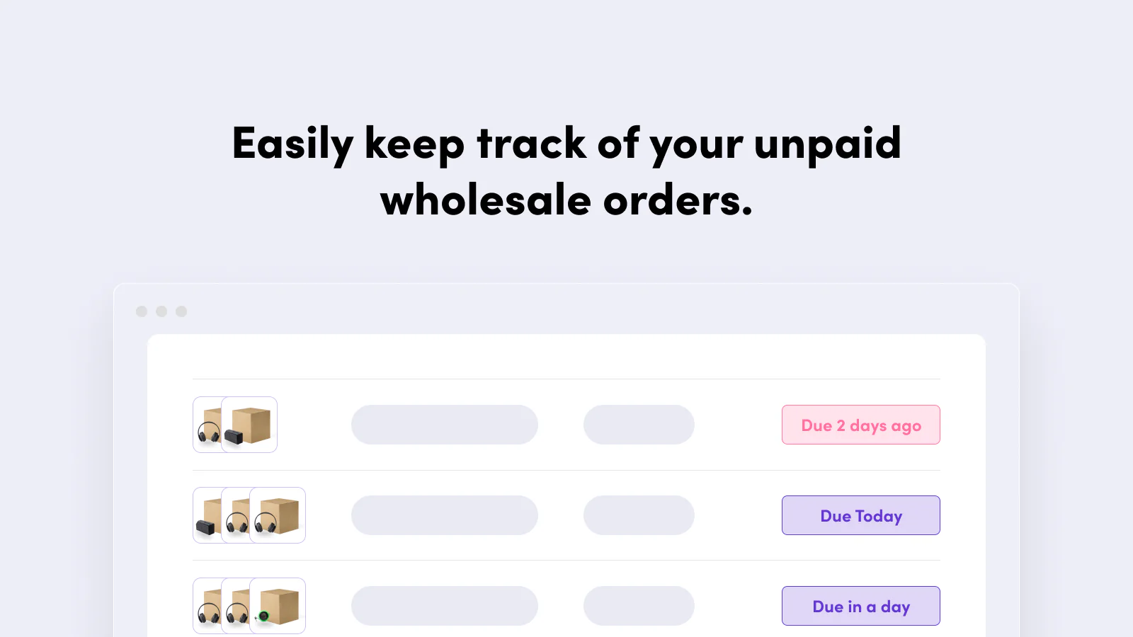 Accounts Receivables - easily keep track of unpaid orders