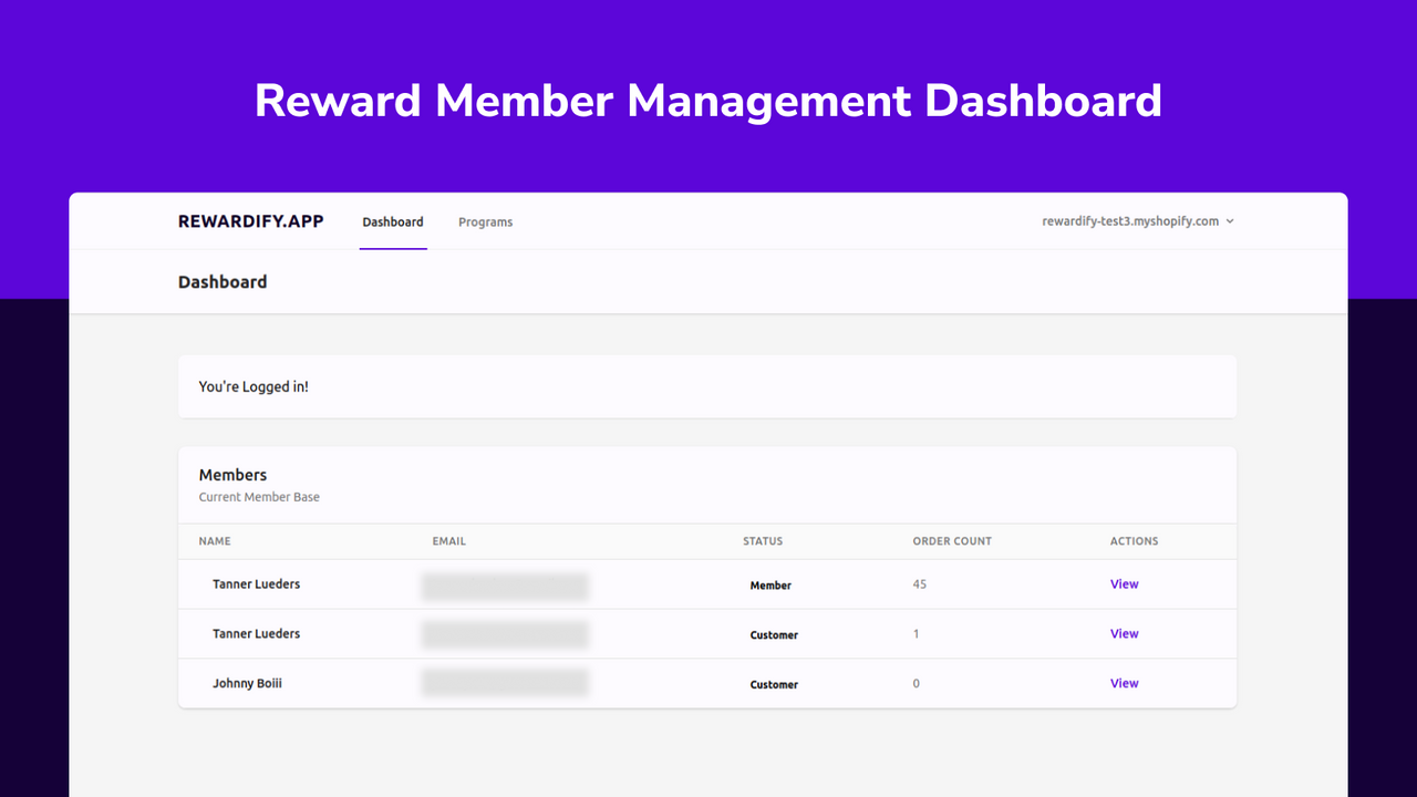 Rewards Membership Management