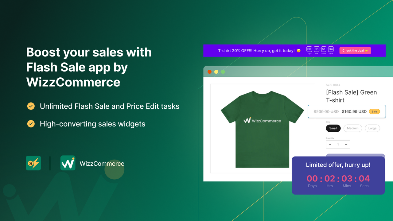 SALE+ app to create flash sale and price editor to run promotion