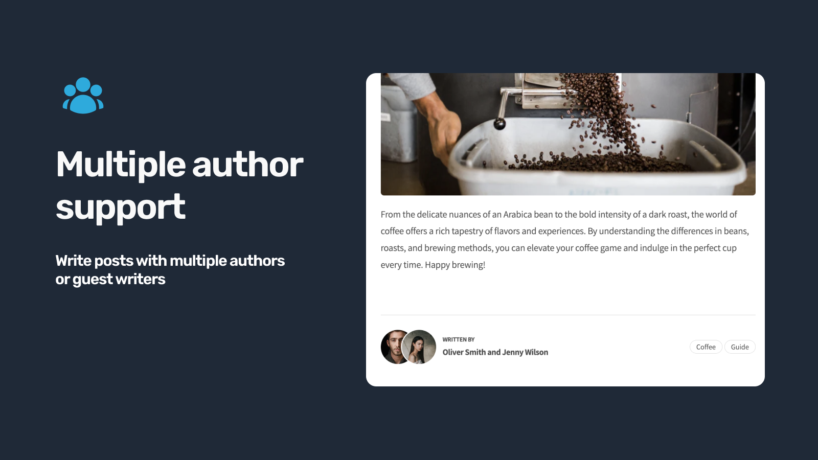 Multiple author support
