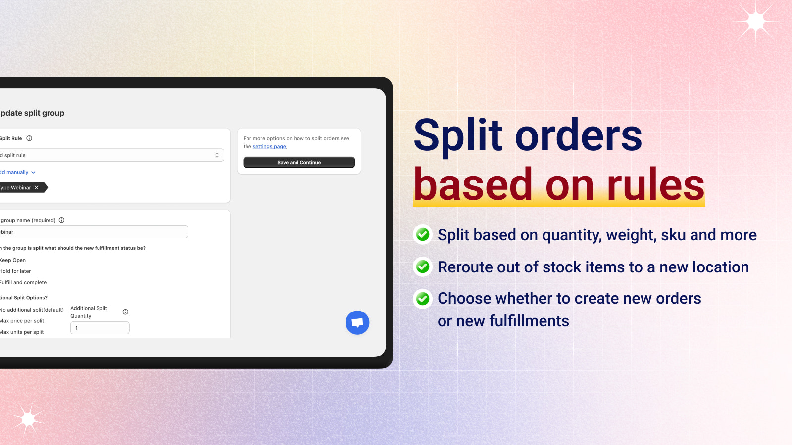 Orders Splitsen in Shopify