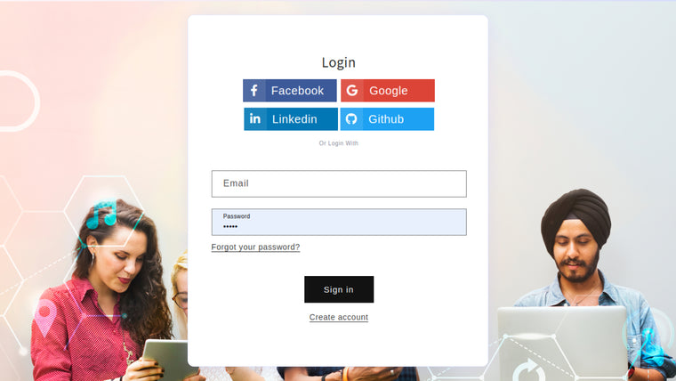 Top Social Login Screenshot