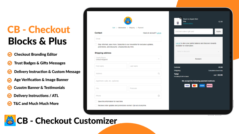 CB ‑ Checkout Blocks & Plus Screenshot