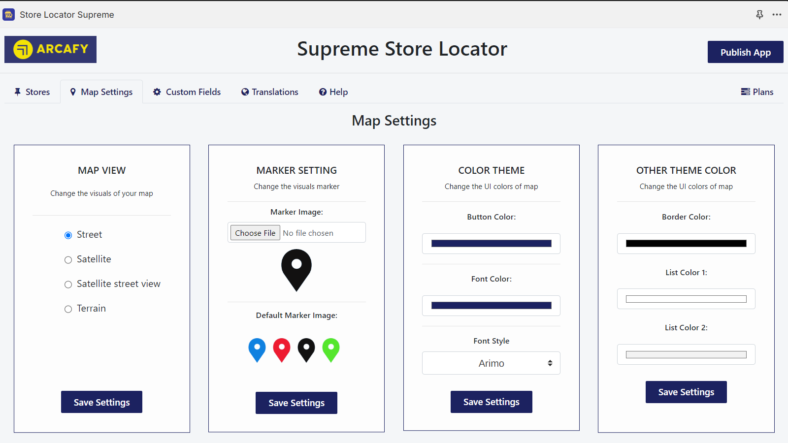 Supreme Store Locator Screenshot