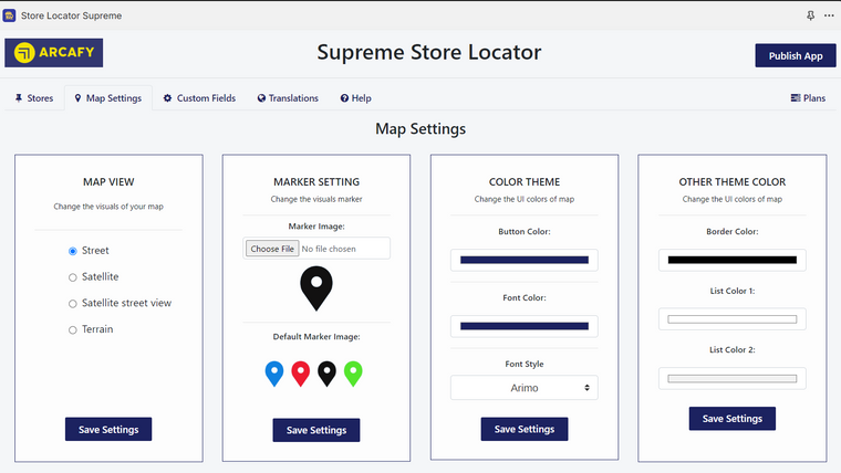 Supreme Store Locator Screenshot