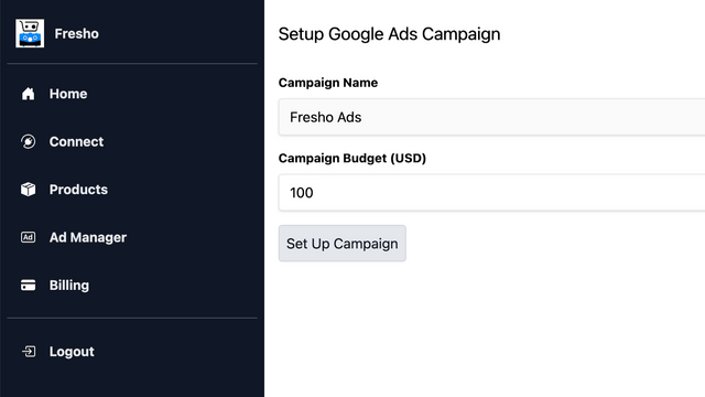Kampagneneinrichtung Bildschirm